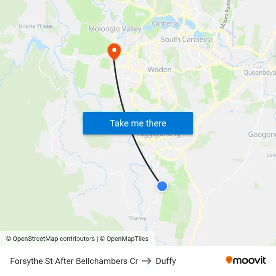 Forsythe St After Bellchambers Cr to Duffy map