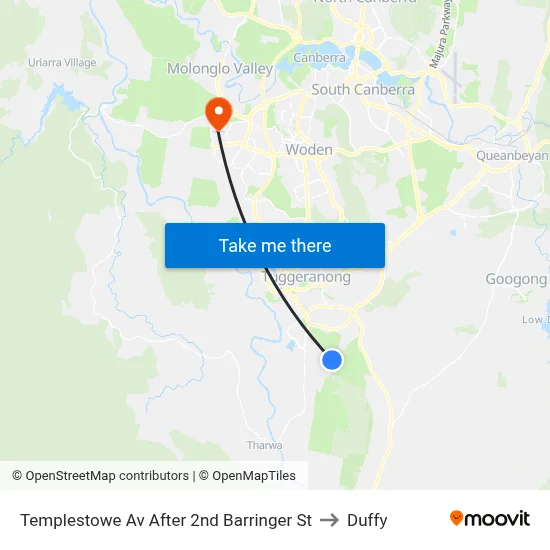 Templestowe Av After 2nd Barringer St to Duffy map