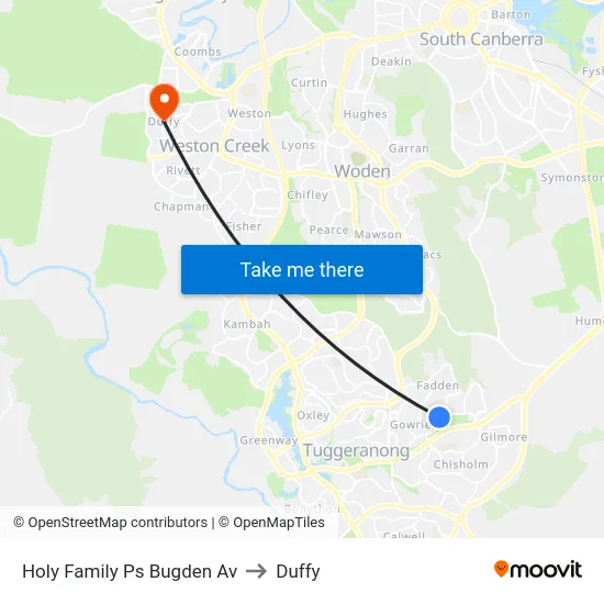 Holy Family Ps Bugden Av to Duffy map
