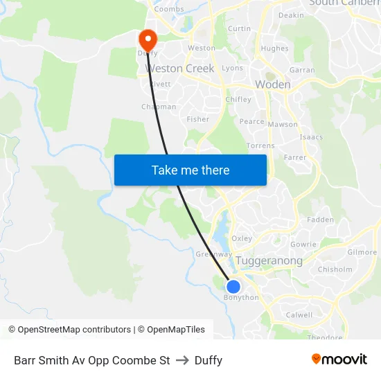 Barr Smith Av Opp Coombe St to Duffy map