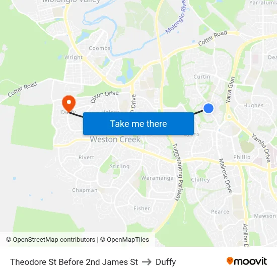 Theodore St Before 2nd James St to Duffy map