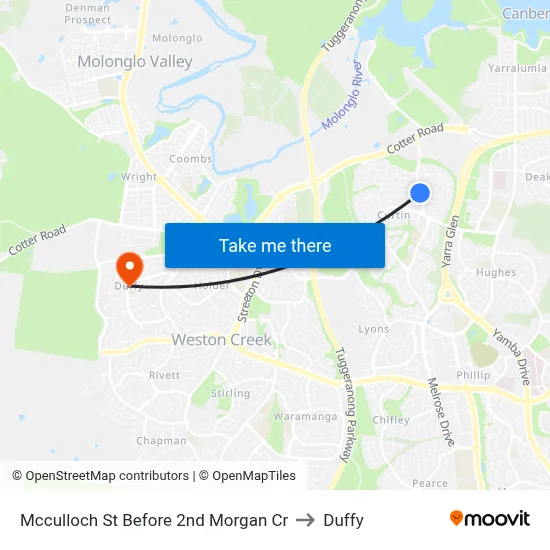 Mcculloch St Before 2nd Morgan Cr to Duffy map
