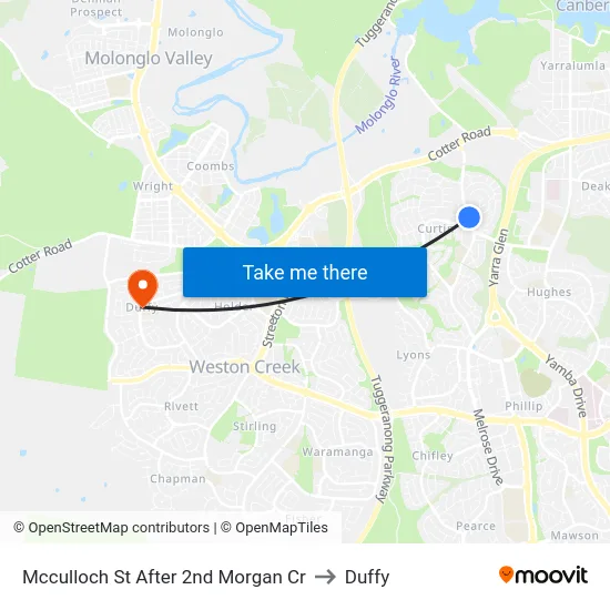 Mcculloch St After 2nd Morgan Cr to Duffy map