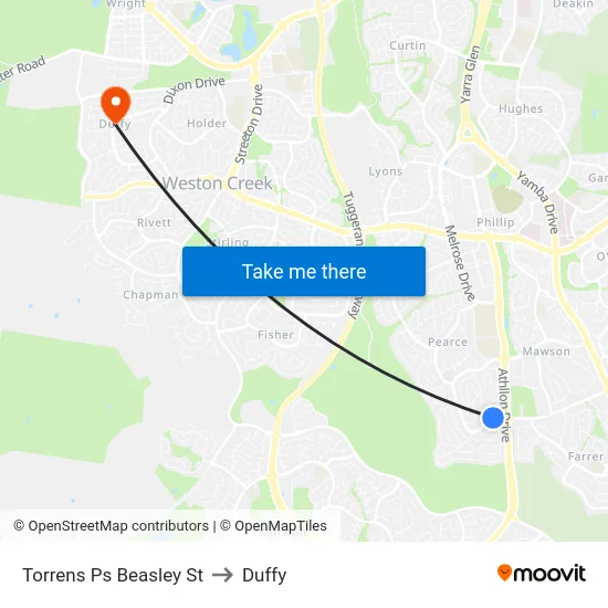 Torrens Ps Beasley St to Duffy map