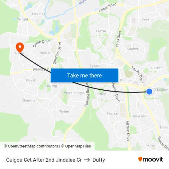 Culgoa Cct After 2nd Jindalee Cr to Duffy map
