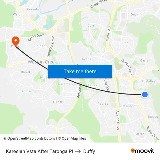 Kareelah Vsta After Taronga Pl to Duffy map