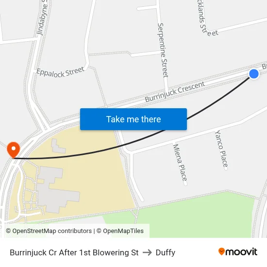 Burrinjuck Cr After 1st Blowering St to Duffy map
