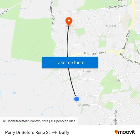 Perry Dr Before Rene St to Duffy map