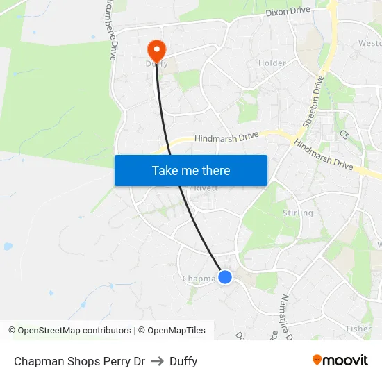 Chapman Shops Perry Dr to Duffy map