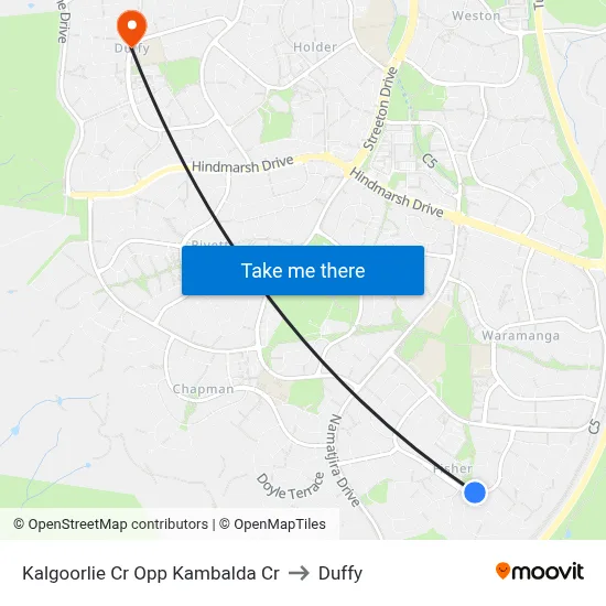 Kalgoorlie Cr Opp Kambalda Cr to Duffy map