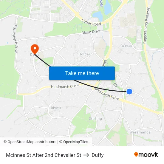 Mcinnes St After 2nd Chevalier St to Duffy map