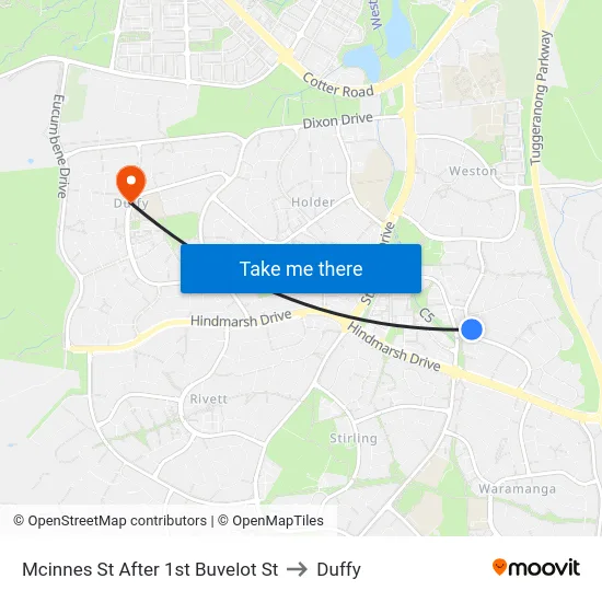 Mcinnes St After 1st Buvelot St to Duffy map