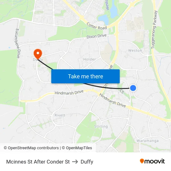 Mcinnes St After Conder St to Duffy map