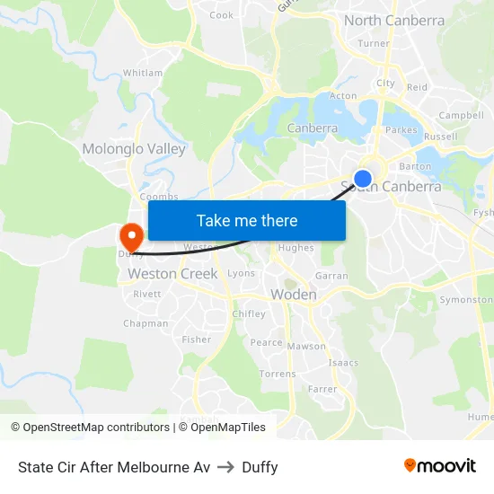 State Cir After Melbourne Av to Duffy map