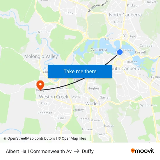 Albert Hall Commonwealth Av to Duffy map