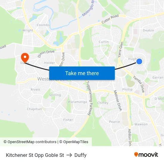 Kitchener St Opp Goble St to Duffy map