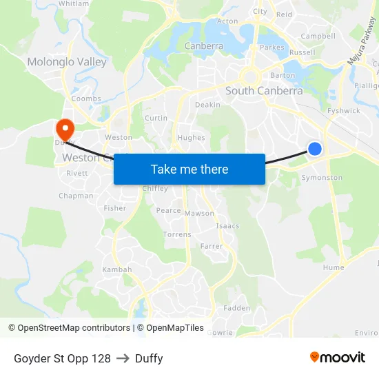 Goyder St Opp 128 to Duffy map