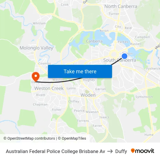 Australian Federal Police College Brisbane Av to Duffy map