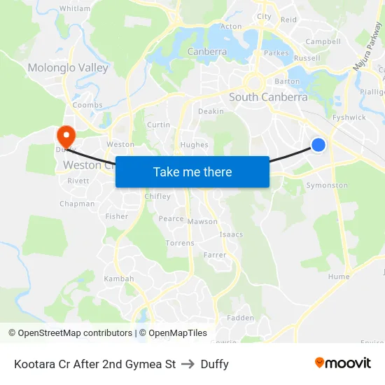 Kootara Cr After 2nd Gymea St to Duffy map