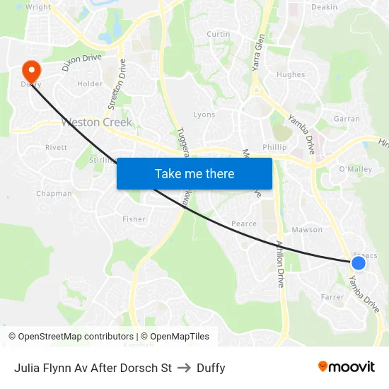 Julia Flynn Av After Dorsch St to Duffy map