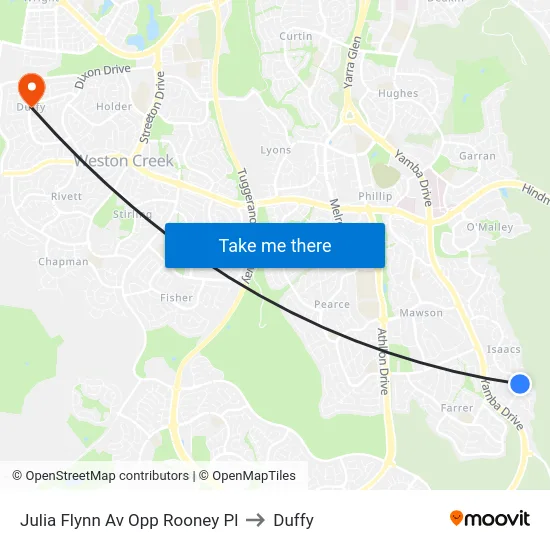 Julia Flynn Av Opp Rooney Pl to Duffy map