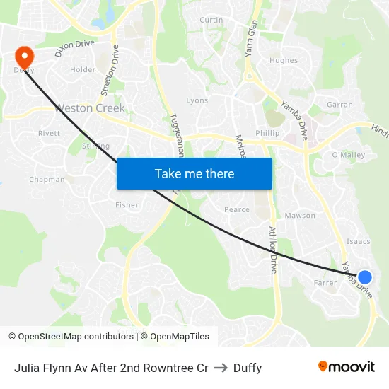 Julia Flynn Av After 2nd Rowntree Cr to Duffy map