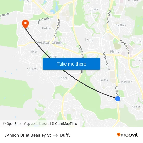 Athllon Dr at Beasley St to Duffy map