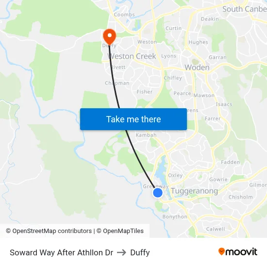 Soward Way After Athllon Dr to Duffy map