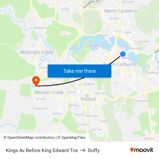 Kings Av Before King Edward Tce to Duffy map