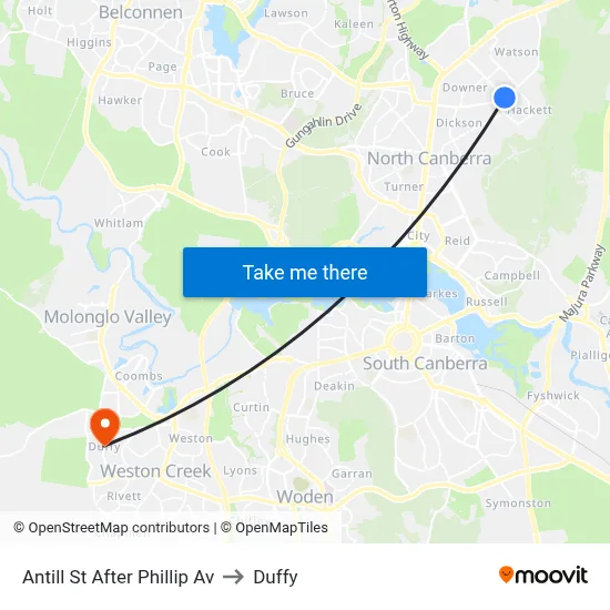 Antill St After Phillip Av to Duffy map