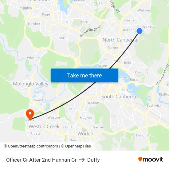 Officer Cr After 2nd Hannan Cr to Duffy map
