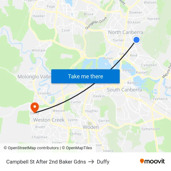 Campbell St After 2nd Baker Gdns to Duffy map