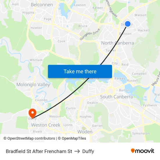 Bradfield St After Frencham St to Duffy map