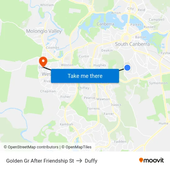 Golden Gr After Friendship St to Duffy map
