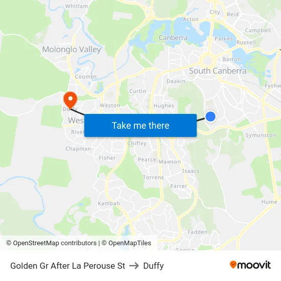 Golden Gr After La Perouse St to Duffy map