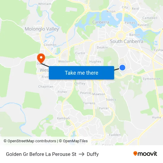 Golden Gr Before La Perouse St to Duffy map