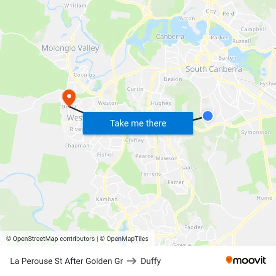 La Perouse St After Golden Gr to Duffy map