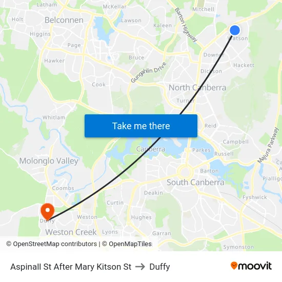 Aspinall St After Mary Kitson St to Duffy map