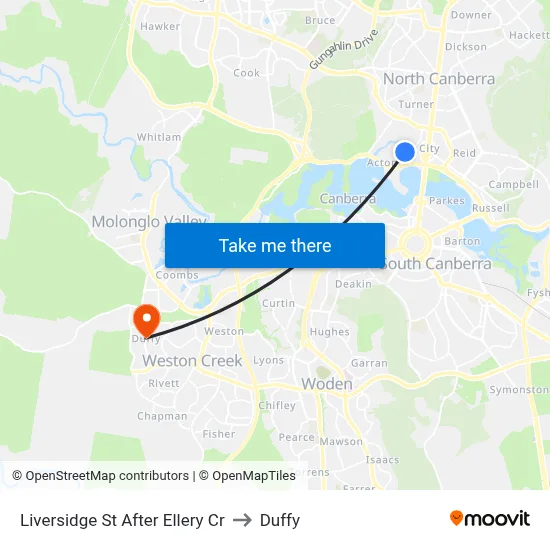 Liversidge St After Ellery Cr to Duffy map