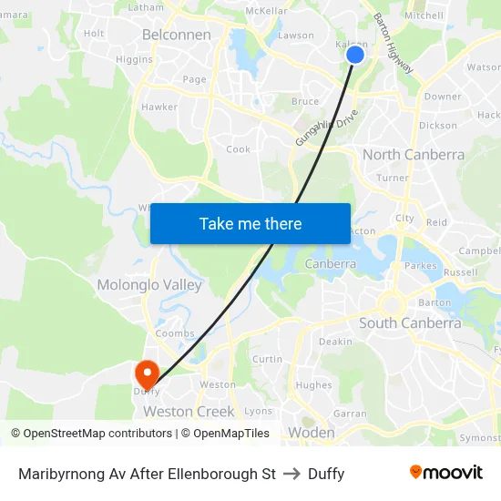 Maribyrnong Av After Ellenborough St to Duffy map