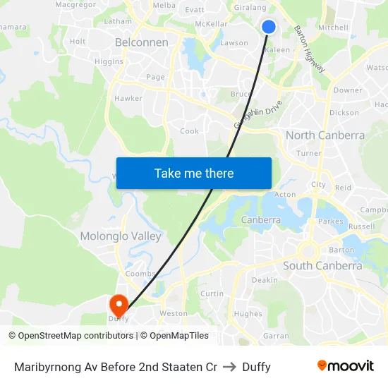 Maribyrnong Av Before 2nd Staaten Cr to Duffy map