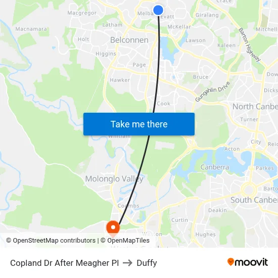 Copland Dr After Meagher Pl to Duffy map