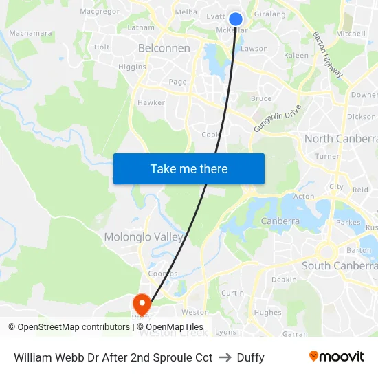 William Webb Dr After 2nd Sproule Cct to Duffy map
