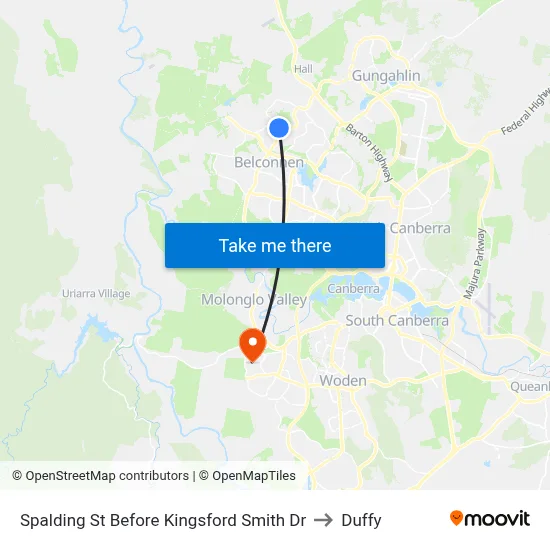 Spalding St Before Kingsford Smith Dr to Duffy map