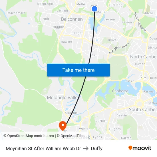 Moynihan St After William Webb Dr to Duffy map