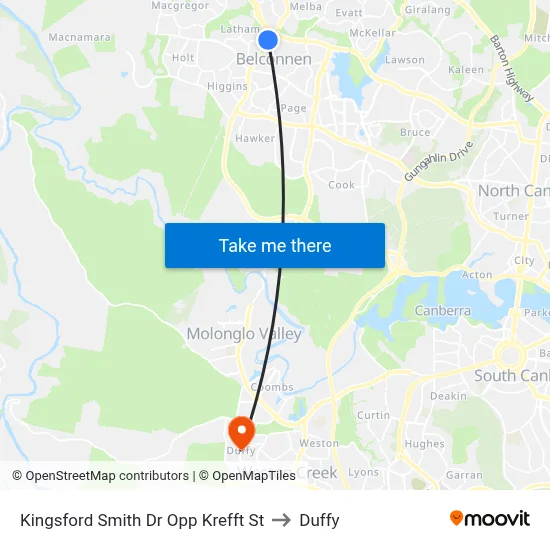 Kingsford Smith Dr Opp Krefft St to Duffy map