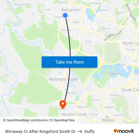 Wirraway Cr After Kingsford Smith Dr to Duffy map