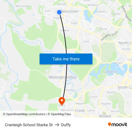 Cranleigh School Starke St to Duffy map