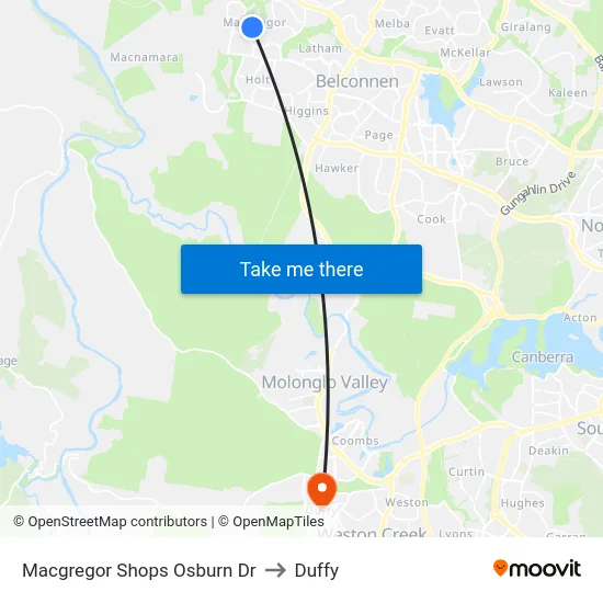 Macgregor Shops Osburn Dr to Duffy map