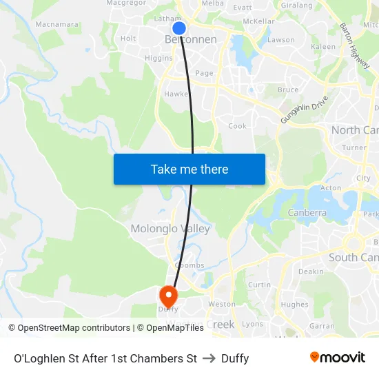 O'Loghlen St After 1st Chambers St to Duffy map